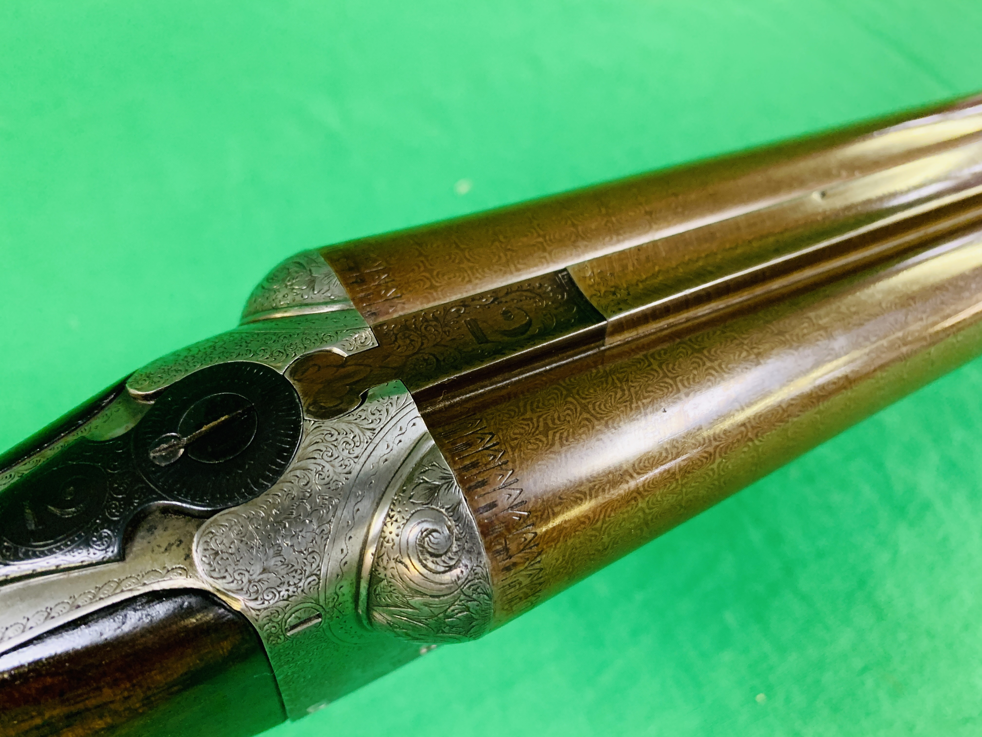 MORTIMER 12G S/B/S SHOTGUN #7219 29 INCH DAMASCUS BARRELS, EJECTOR, - Image 4 of 10