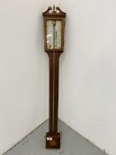 A MAHOGANY STICK BAROMETER