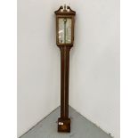 A MAHOGANY STICK BAROMETER