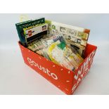 BOX OF NORWICH CITY EPHEMERA TO INCLUDE VINTAGE NEWSPAPERS AND PROGRAMMES, FIXTURES,