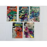 5 MARVEL COMICS SOLO AVENGERS, NOS. 6, 7, 8, 10, 12 (1988) INDIVIDUALLY BAGGED.