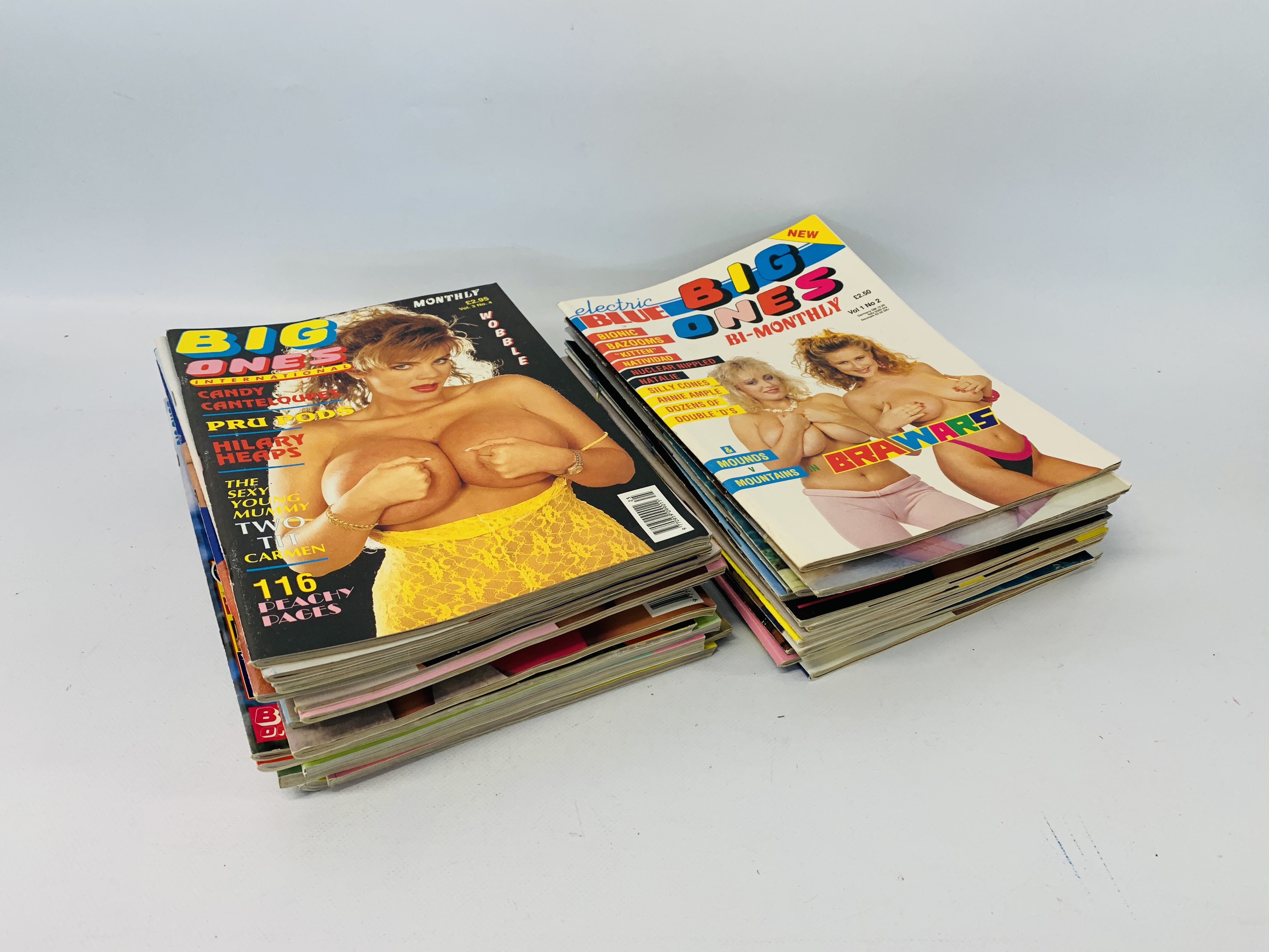 A BOX CONTAINING "BIG ONES INTERNATIONAL" EROTICA MAGAZINES TO INCLUDE VOL 1 NO'S 2,4,6,7, - Image 2 of 2