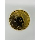 3 X 2021 BRITANNIA ONE OUNCE GOLD BULLION COINS.