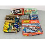 COLLECTION OF VINTAGE GAMES AND TOYS TO INCLUDE TCR TOTAL CONTROL RACING, HORNBY,