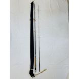 VINTAGE HARDY 2 PIECE FISHING ROD 275CM ALONG WITH A HARDY CANVAS SLEEVE