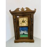 A REPRODUCTION NEW HAVEN CLOCK COMPANY AMERICAN STRIKING CLOCK,