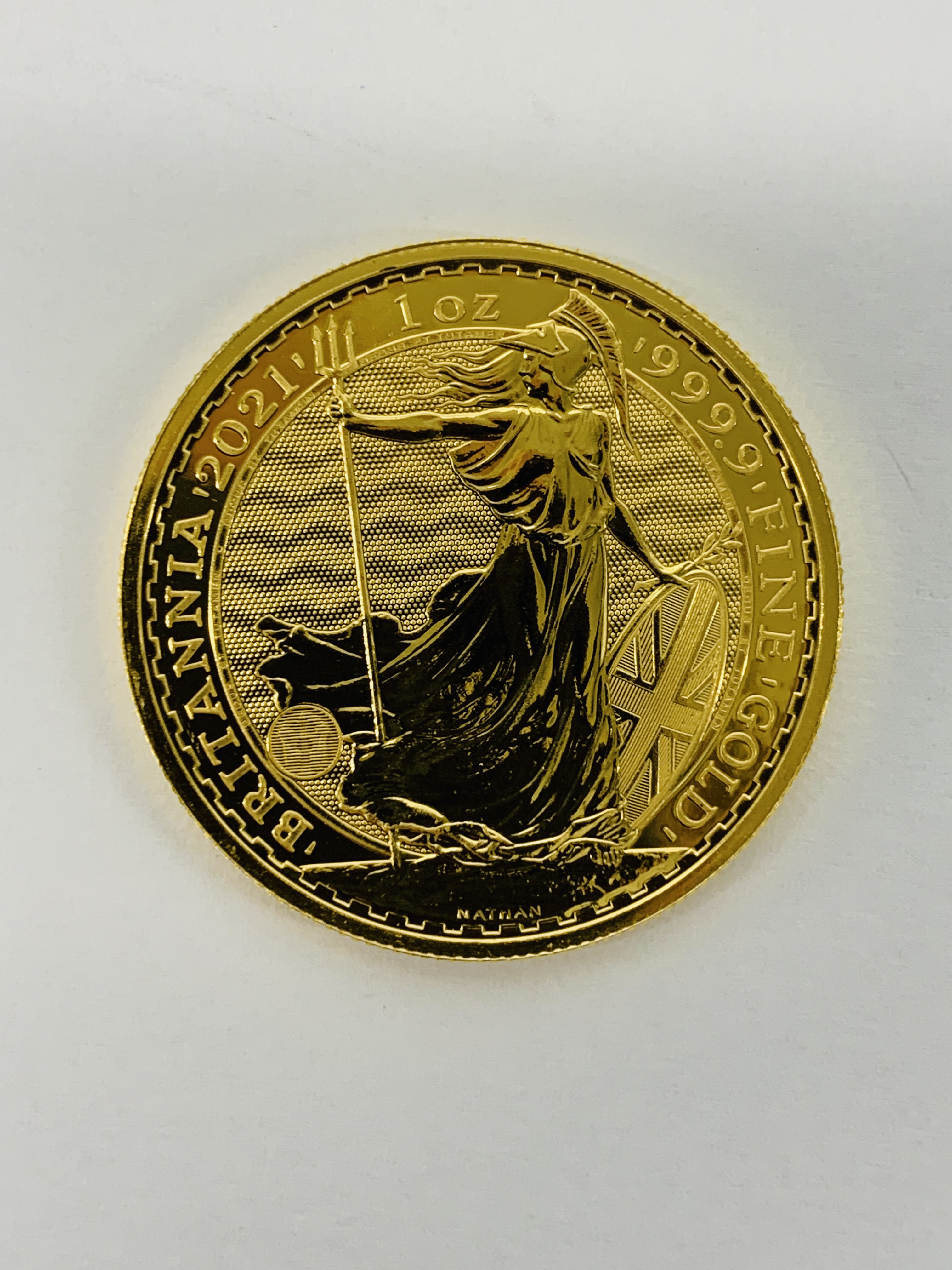 3 X 2021 BRITANNIA ONE OUNCE GOLD BULLION COINS. - Image 2 of 2
