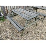 A TIMBER PICNIC BENCH LENGTH 135CM