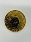 3 X 2021 BRITANNIA ONE OUNCE GOLD BULLION COINS.