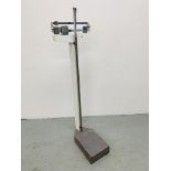 A SET OF DETECTO VINTAGE HEIGHT AND WEIGHT PLATFORM SCALES
