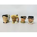 4 X ROYAL DOULTON CHARACTER JUGS TO INCLUDE MONTY D 6202,