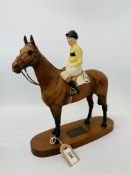 BESWICK RACE HORSE AND JOCKEY "ARKLE WITH PAT TAFFE UP"