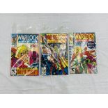 3 MARVEL COMICS WARLOCK & THE INFINITY WATCH NOS. 1, 2, 3 (1991-1992) BAGGED.