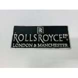 (R) ALUMINIUM ROLLS ROYCE PLAQUE