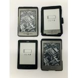4 X AMAZON KINDLE TOUCH - SOLD AS SEEN