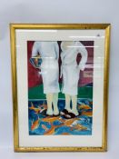 FRAMED PAINTING "SPA DAY" BY CAROL PENNINGTON - UNSIGNED - H 64 CM X W 44CM.