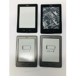 4 X AMAZON KINDLE TOUCH - SOLD AS SEEN