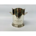 SILVER PLATED CHAMPAGNE BUCKET "LOUIS ROEDERER FONDE' EN 1776"