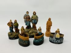 6 X VINTAGE TERRACOTTA FIGURES TO INCLUDE CERAMIQUE 1-A OD-ART