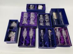 COLLECTION OF EDINBURGH LEAD CRYSTAL BOXED SETS OF DRINKING GLASSES (8)