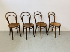 SET OF 4 VINTAGE BENTWOOD CHAIRS