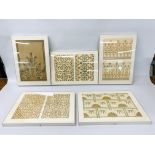 A SET OF 5 FRAMED AND MOUNTED PRINTS FROM THE PRACTICAL DECORATOR AND ORNAMENTATLIST BY G.A. AND M.