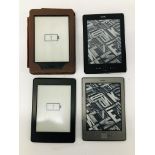 4 X AMAZON KINDLES INCLUDING PAPERWHITE AND TOUCH - SOLD AS SEEN