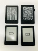 4 X AMAZON KINDLES - SOLD AS SEEN