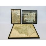 VINTAGE HAND COLOURED MAP "NORTHUMBERLAND" BY H.