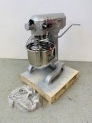 A BLIZZARD PLANITARY COMMERCIAL FOOD MIXER WITH ACCESSORIES - MODEL FM X 20 (UNUSED) - SOLD AS SEEN