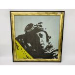 FRAMED SCREEN PRINT DEPICTING A PILOT BEARING SIGNATURE KEN