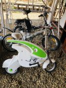 THREE VARIOUS ELECTRIC BIKES TO INCLUDE DILLENGER, BYOCYCLES & SHAOLIN (AS CLEARED, NO KEYS,