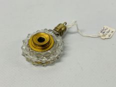 CUT GLASS AND GILT METAL SCENT BOTTLE WI