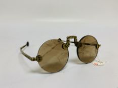 PAIR OF CHINESE WHITE METAL AND TORTOISE