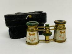 OPERA GLASSES MATT ENAMEL M.O.P.AND GILT