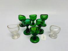EIGHT EYE GLASSES - SIX GREEN GLASS EYE