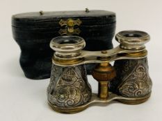 PAIR ORNATE OPERA GLASSES HALLMARKED SIL