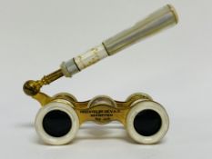 OPERA GLASSES WITH M.O.P., ENAMEL AND G