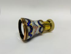 ENAMEL & MOTHER OF PEARL SPY GLASS, LATE