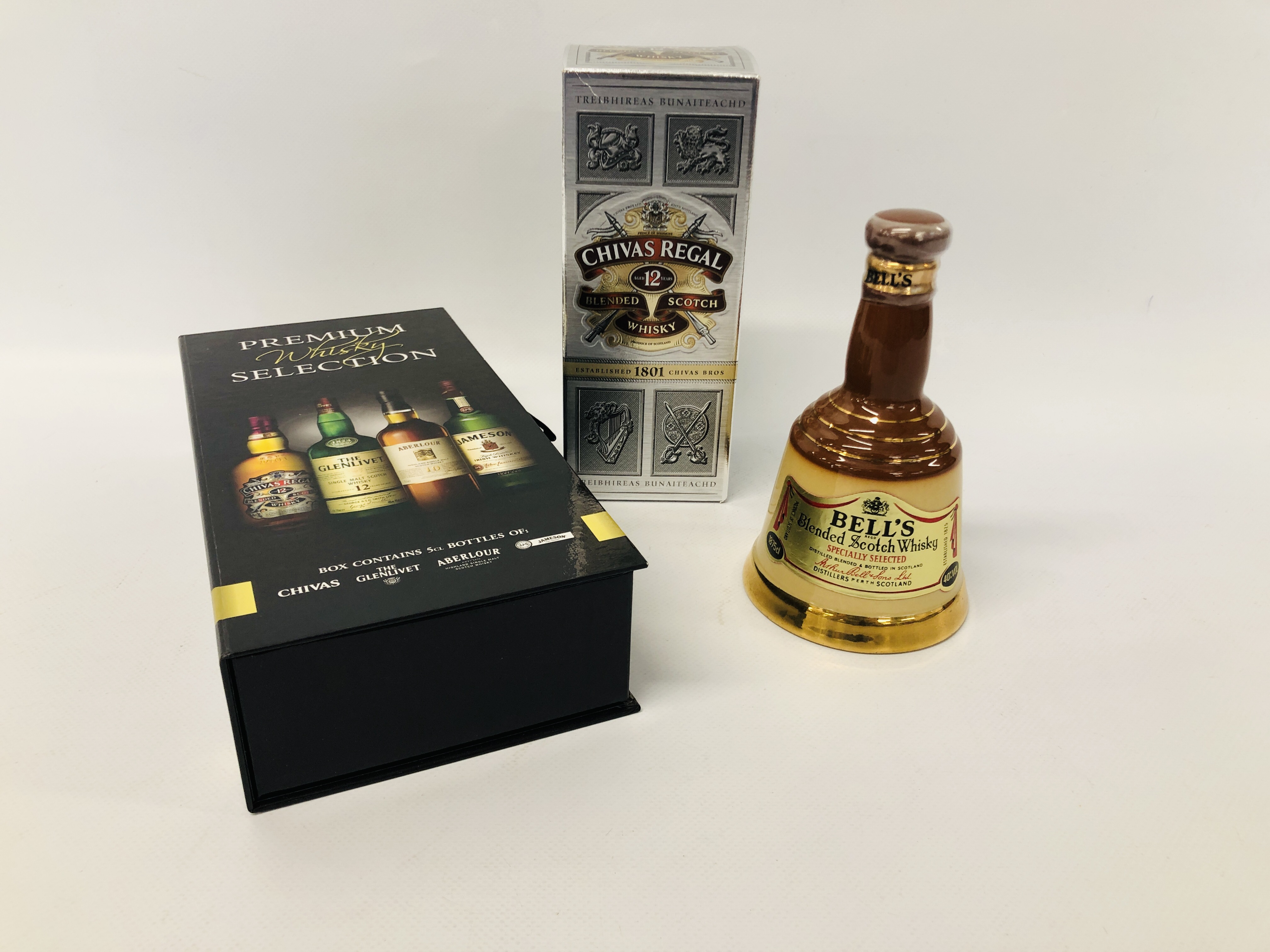 CHIVAS REGAL SCOTCH WHISKY 350ML (BOXED), WADE BELLS WHISKY 18.
