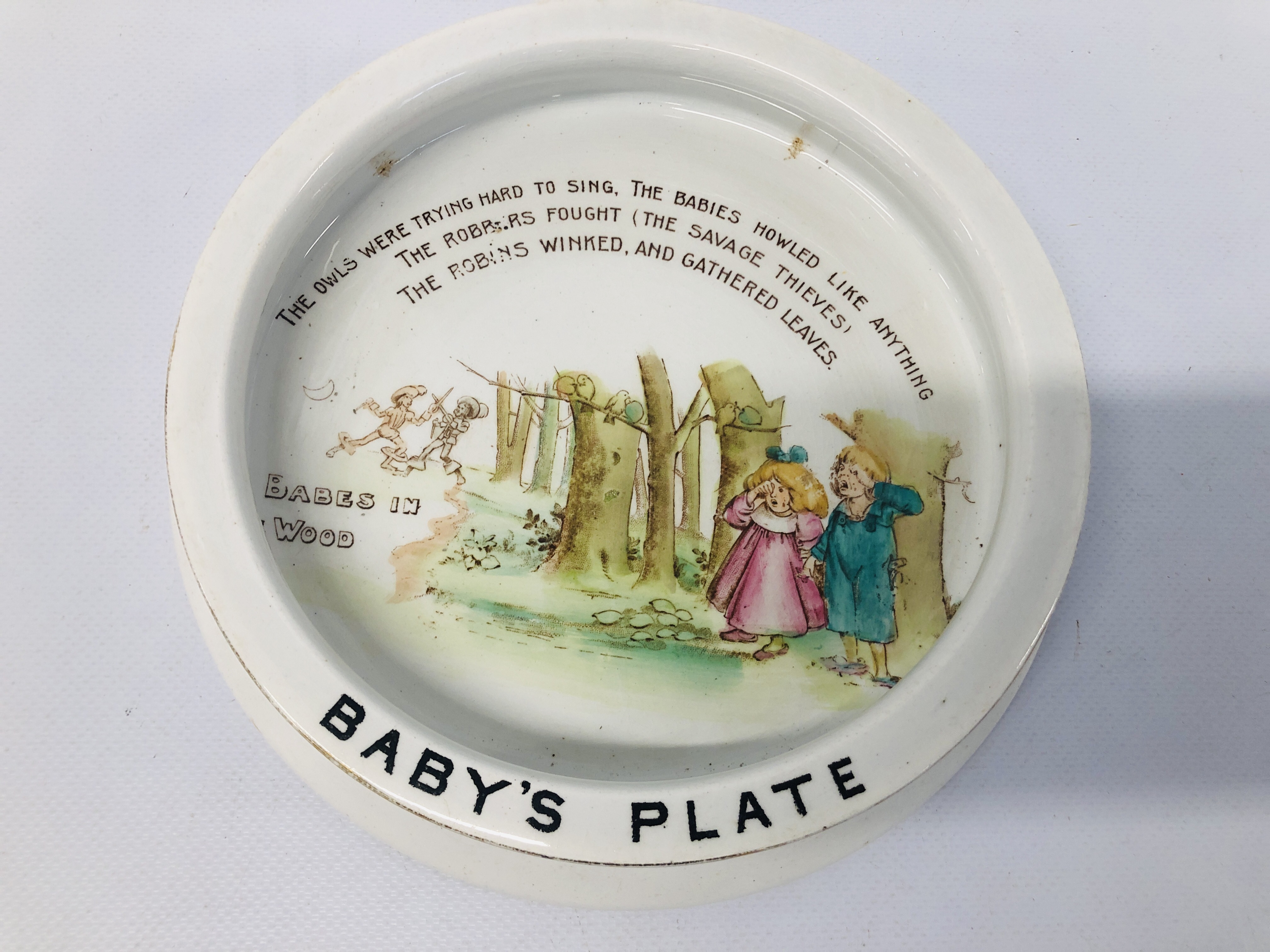 SHELLY BABYS PLATE "BABES IN WOOD" - Image 2 of 9