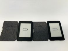 2 X AMAZON KINDLE PAPERWHITES - SOLD AS SEEN - NO GUARANTEE OF CONNECTIVITY