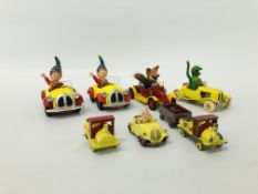 7 X VINTAGE CORGI NODDYS DIE-CAST MODEL VEHICLES