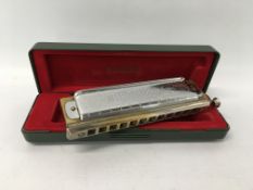 HOHNER "THE SUPER CHROMONICA" 270 CHROMATIC HARMONICA (G) IN FITTED HARD CASE