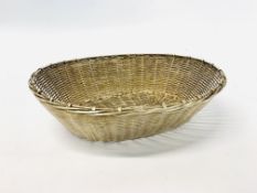 CHRISTOFLE STYLE WHITE METAL WOVEN BASKET