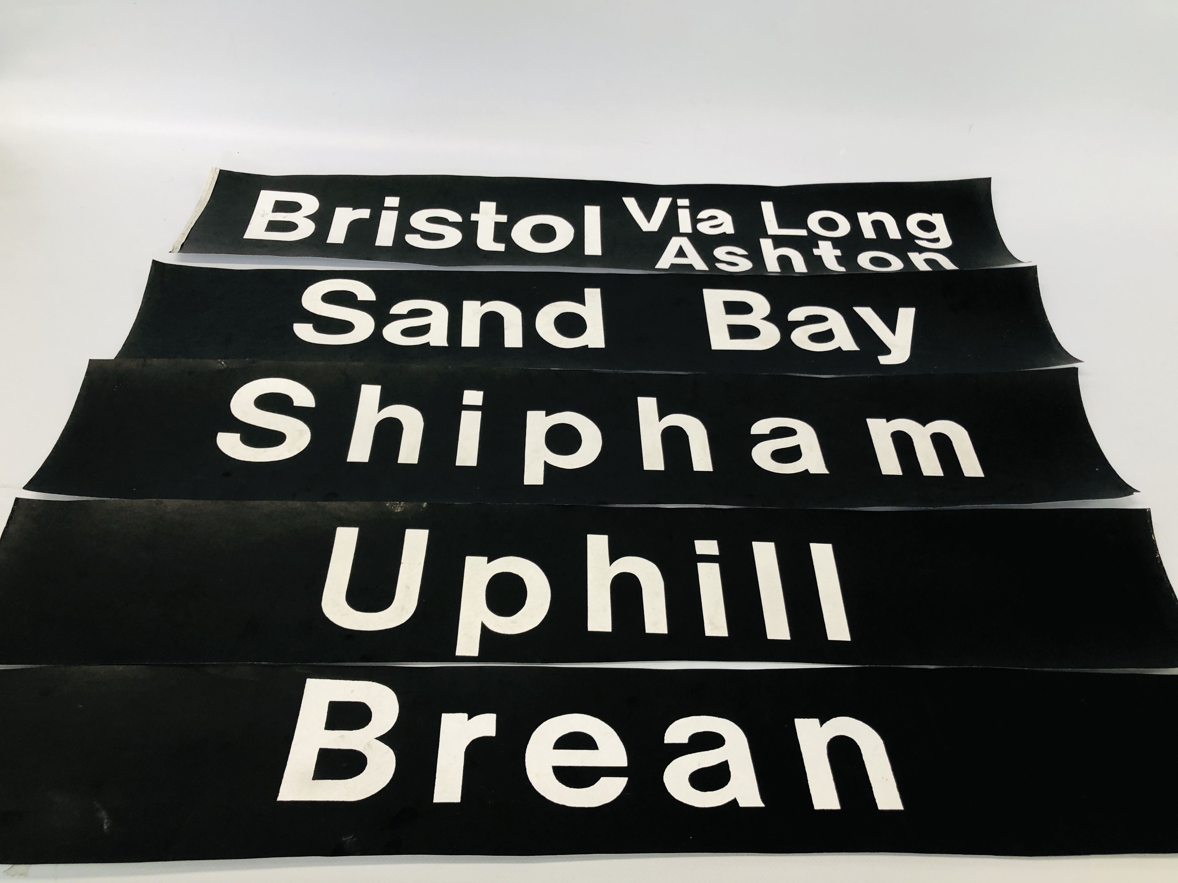 APPROX 30 VINTAGE PAPER WEST COUNTY BUS DESTINATION SIGNS - Image 2 of 7