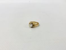 9CT GOLD SOLITAIRE CZ RING