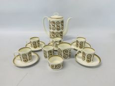 WEDGEWOOD SUSIE COOPER DESIGN VENETIA 14 PIECE COFFEE SET