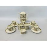 WEDGEWOOD SUSIE COOPER DESIGN VENETIA 14 PIECE COFFEE SET