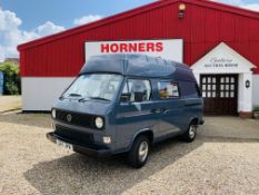 G617 JPW 1989 VOLKSWAGEN TRANSPORTER DIESEL. 1715CC CAMPER VAN CONVERSION. 148,502 MILES.